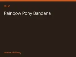 Rainbow Pony Bandana #575317960 — Rust, лот №264931
