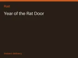 Year of the Rat Door #571327330 — Rust, лот №265209