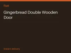 Gingerbread Double Wooden Door #575218880 — Rust, лот №265242