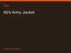 60's Army Jacket #579229920 — Rust, лот №278569