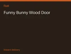 Funny Bunny Wood Door #577883916 — Rust, лот №278570