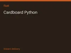 Cardboard Python #568570300 — Rust, лот №265342