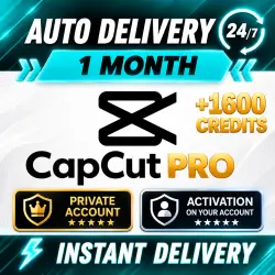 CapCut Pro 1 Month + 1600 Credits | Private Account or On Your Email | Instant Delivery 24/7 | War