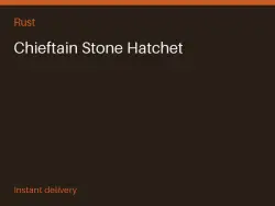 Chieftain Stone Hatchet #568569952 — Rust, лот №265459
