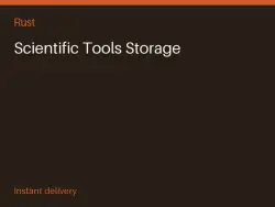 Scientific Tools Storage #575730247 — Rust, лот №265489