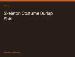 Skeleton Costume Burlap Shirt #567798045 — Rust, лот №265781