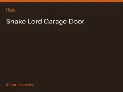 Snake Lord Garage Door #570102226 — Rust, лот №265637