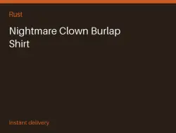 Nightmare Clown Burlap Shirt #556772036 — Rust, лот №266916