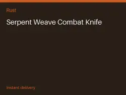 Serpent Weave Combat Knife #563661561 — Rust, лот №265797