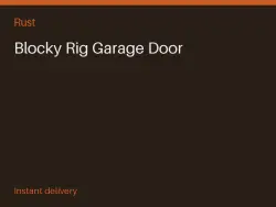 Blocky Rig Garage Door #572502376 — Rust, лот №267749