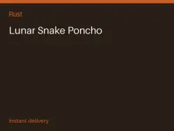 Lunar Snake Poncho #567120303 — Rust, лот №267718