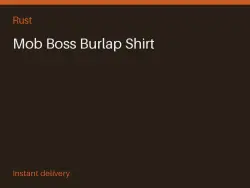 Mob Boss Burlap Shirt #569679810 — Rust, лот №267802
