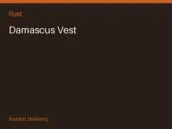Damascus Vest #560344640 — Rust, лот №273702