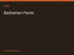 Barbarian Pants #574154541 — Rust, лот №267797