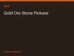 Gold Ore Stone Pickaxe #565786896 — Rust, лот №266082