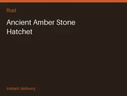 Ancient Amber Stone Hatchet #573372302 — Rust, лот №267403