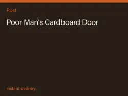 Poor Man's Cardboard Door #575678977 — Rust, лот №266270