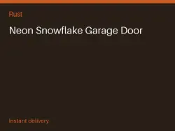 Neon Snowflake Garage Door #573549406 — Rust, лот №266338