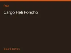 Cargo Heli Poncho #575943506 — Rust, лот №276728