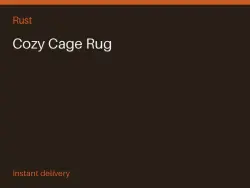 Cozy Cage Rug #574869962 — Rust, лот №277748