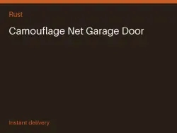 Camouflage Net Garage Door #575732377 — Rust, лот №266426