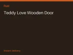Teddy Love Wooden Door #572654853 — Rust, лот №266449