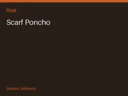 Scarf Poncho #572432967 — Rust, лот №266466
