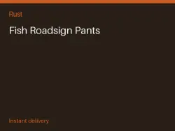 Fish Roadsign Pants #568487729 — Rust, лот №266504