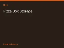 Pizza Box Storage #575994220 — Rust, лот №276770