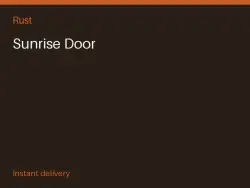Sunrise Door #575993166 — Rust, лот №266608