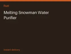 Melting Snowman Water Purifier #575531058 — Rust, лот №273902