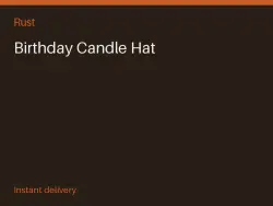 Birthday Candle Hat #575729716 — Rust, лот №274645