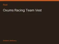Oxums Racing Team Vest #568574022 — Rust, лот №266733