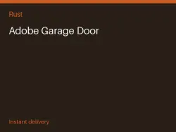 Adobe Garage Door #571326534 — Rust, лот №266792