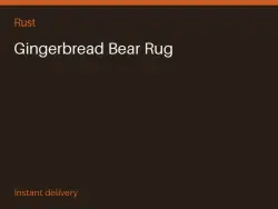 Gingerbread Bear Rug #574282788 — Rust, лот №273948