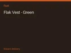 Flak Vest - Green #577964099 — Rust, лот №278652