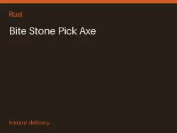 Bite Stone Pick Axe #573078296 — Rust, лот №273968