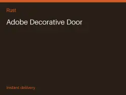 Adobe Decorative Door #573932584 — Rust, лот №273969