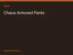 Chaos Armored Pants #569417646 — Rust, лот №266835