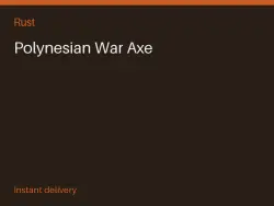 Polynesian War Axe #573879995 — Rust, лот №267451