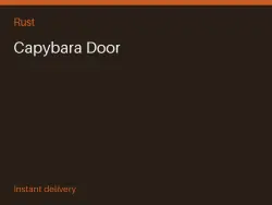 Capybara Door #574157670 — Rust, лот №267997