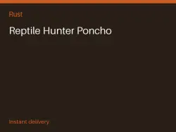 Reptile Hunter Poncho #573372095 — Rust, лот №276841