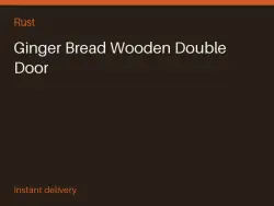 Ginger Bread Wooden Double Door #566448291 — Rust, лот №266954