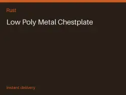 Low Poly Metal Chestplate #565495726 — Rust, лот №267773