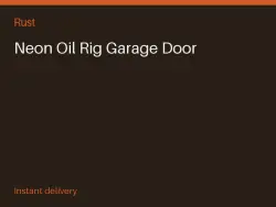 Neon Oil Rig Garage Door #574661644 — Rust, лот №267021