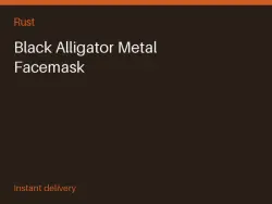 Black Alligator Metal Facemask #569182251 — Rust, лот №267031
