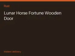 Lunar Horse Fortune Wooden Door #575612189 — Rust, лот №268105