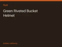 Green Riveted Bucket Helmet #574224430 — Rust, лот №267770