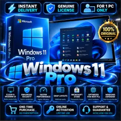 Windows 11 Pro | 1 ПК | Онлайн-активация | Пожизненная лицензия | Единовременная покупка | Быстра