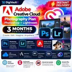 Adobe Creative Cloud Photography Plan Photoshop + Lightroom 3 month